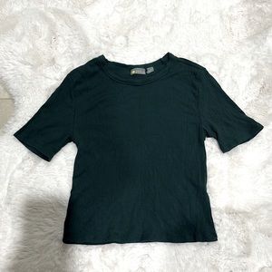 Zella Forest Green active ribbed top
